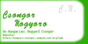 csongor mogyoro business card