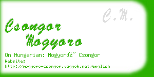 csongor mogyoro business card